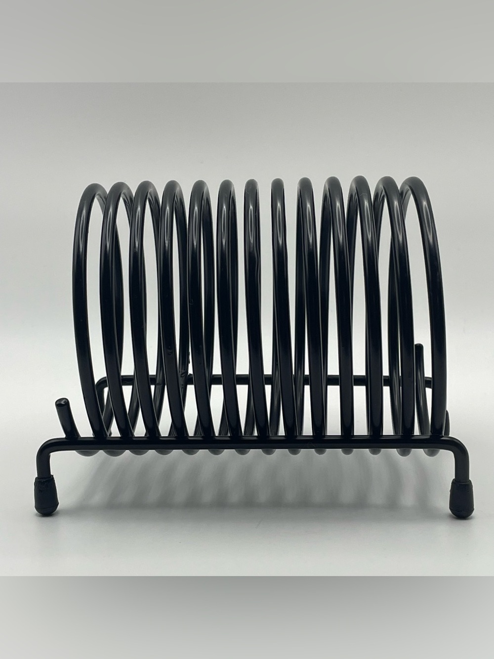 Rubbermaid Black Metal Spiral Coil Letter Mail Holder Organizer Desktop Compact